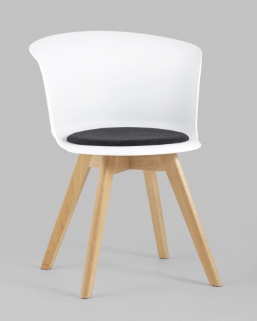 Стул пластиковый Stool Group Blossom с подушкой Белый