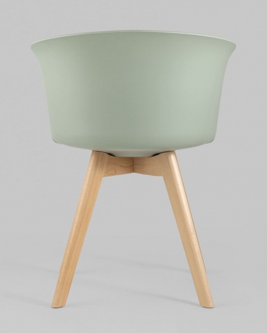 Стул пластиковый Stool Group Blossom с подушкой Серо-зеленый