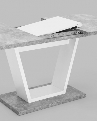 Стол раскладной Stool Group Vector 120-160 Бетон-белый