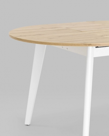 Стол раздвижной Stool Group Rondo 100-135 Дуб/белый