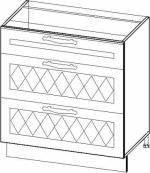 Стол кухонный 3 ящика с системой плавного закрывания Тиффани 19.92