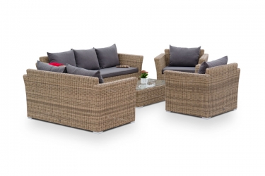 Лаунж-зона 4sis Капучино KDS3S2CT-5-SET Соломенный