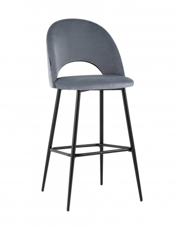 Стул барный Stool Group Меган Б велюр Серый