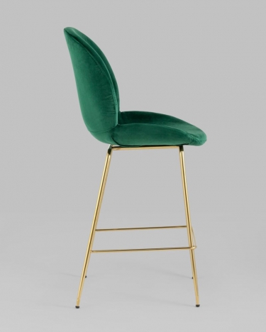 Стул полубарный Stool Group Beetle со спинкой gold Изумрудный