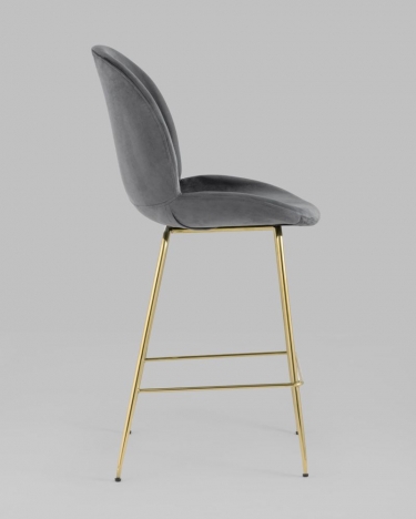 Стул полубарный Stool Group Beetle со спинкой gold Серый