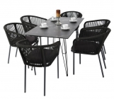 Обеденная группа на 6 персон 4sis Милан Indoor-4SiS-2419 Темно-серый