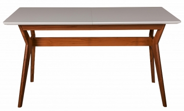 Стол раскладной R-home Нарвик 120-160 ОРЕХ-Белый