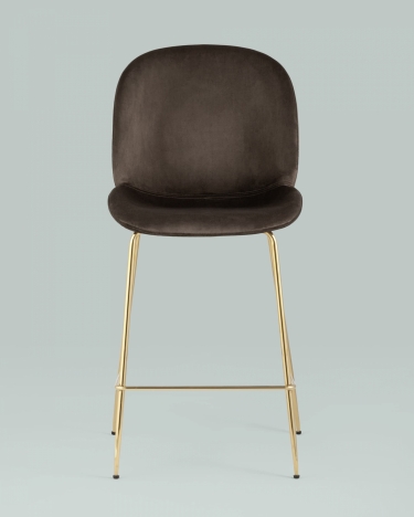 Стул полубарный Stool Group Beetle со спинкой gold Коричневый