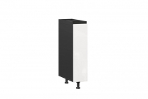 Тумба кухонная 200 бутылочница Любимый дом Шервуд ЛД 281.100.000.058 Черная Белый глянец