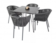 Обеденная группа на 4 персоны 4sis Бари Indoor-4SiS-2416 dark