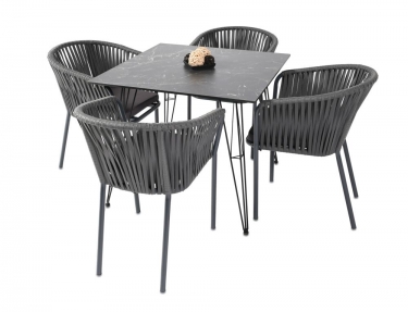 Обеденная группа на 4 персоны 4sis Бари Indoor-4SiS-2416 dark