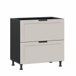 Тумба кухонная 800 с 2 ящиками ЛЮКС 4 Джамис ЛД 296.150.000.136 Черный Кашмир