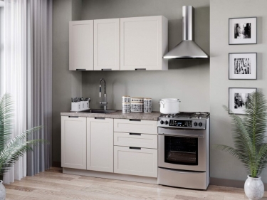 Тумба кухонная 800 с 2 ящиками ЛЮКС 4 Любимый дом Джамис ЛД 296.150.000.094 Белый Кашмир