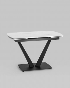 Обеденный стол раскладной Клео120-180 Белый мрамор