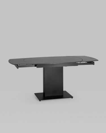 Обеденный стол раскладной Stool Group Хлоя 120-180 Черный мрамор