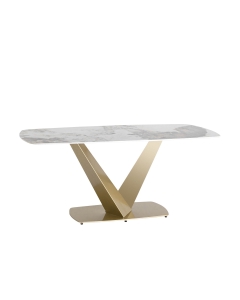 Обеденный стол Аврора 180x90 Белый мрамор