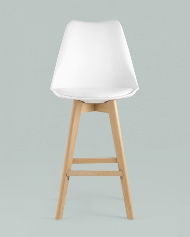 Стул барный Stool Group FRANKFURT экокожа Белый