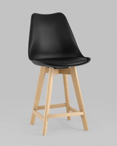 Стул Stool Group FRANKFURT полубарный экокожа Черный