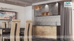 Кухонный гарнитур Loft 1,8 м МАГ-РИВЕР Камень темный/Дуб Ирландский