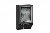 Шкаф кухонный 600 с открытой полкой со стеклом Любимый дом Италия ЛД 275.557.000 Черный Дуб темный