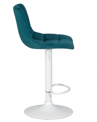 Стул барный DOBRIN DOBRIN TAILOR WHITE Морской волны велюр MJ9-99