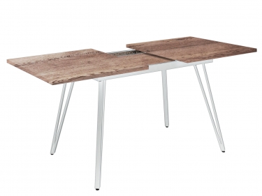 Стол раскладной R-home Диего 140-180 white Галифакс Табак