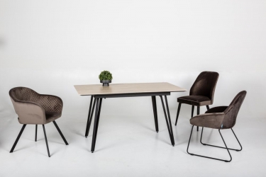 Стол раскладной R-home Диего 140-180 white Дуб
