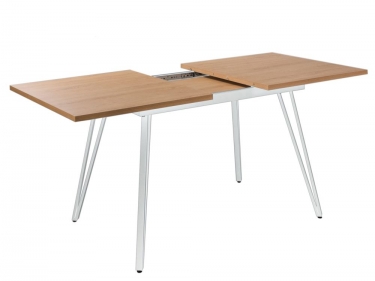 Стол раскладной R-home Диего 140-180 white Дуб Корбридж