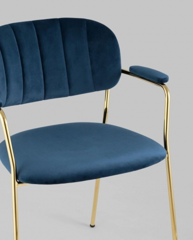 Стул кухонный Stool Group Кэрол с подлокотниками Синий