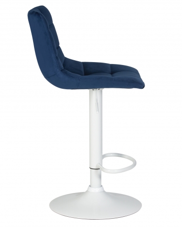Стул барный DOBRIN DOBRIN TAILOR WHITE Синий велюр MJ9-117