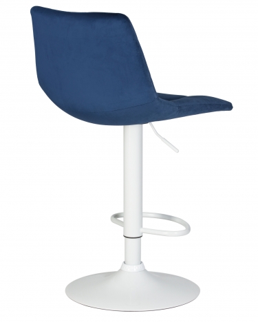 Стул барный DOBRIN DOBRIN TAILOR WHITE Синий велюр MJ9-117