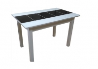 Стол обеденный Форт Стекло прямоугольный Техно Мажор Стекло Техно белое ЛДСП белый