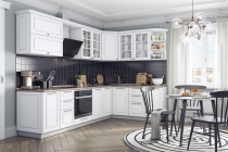 Кухонный гарнитур Мебельсон Мишель с карнизом GAR.MIS.2.82U белый/белый/белый