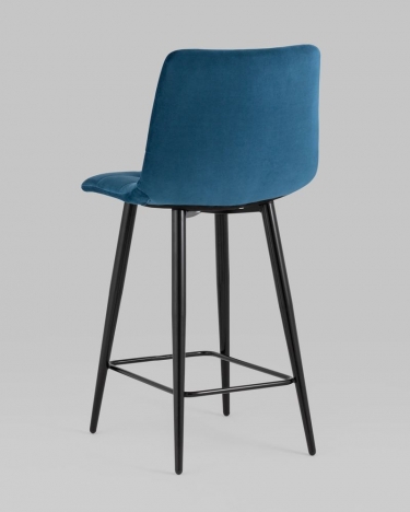 Стул полубарный Stool Group Джанго велюр Синий